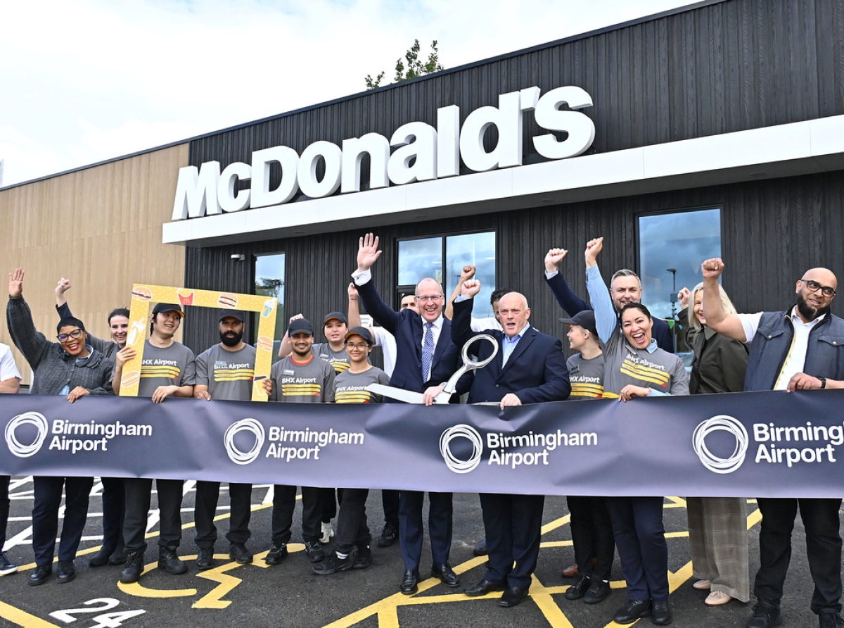 A brand-new McDonald’s restaurant opens in Birmingham Airport