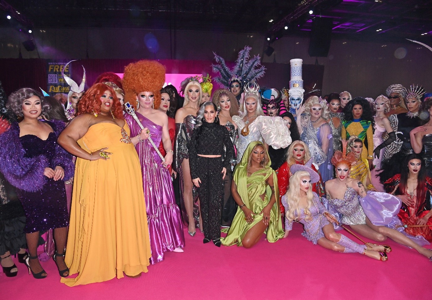 Michelle Visage joins the world’s leading drag queens to open Dragcon 2024 Credit “RuPaul’s DragCon UK presented by World of Wonder” 