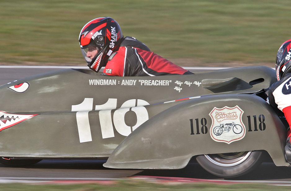Podium Success for Walsall based motorcycle sidecar passenger Andy “Preacher” Haynes