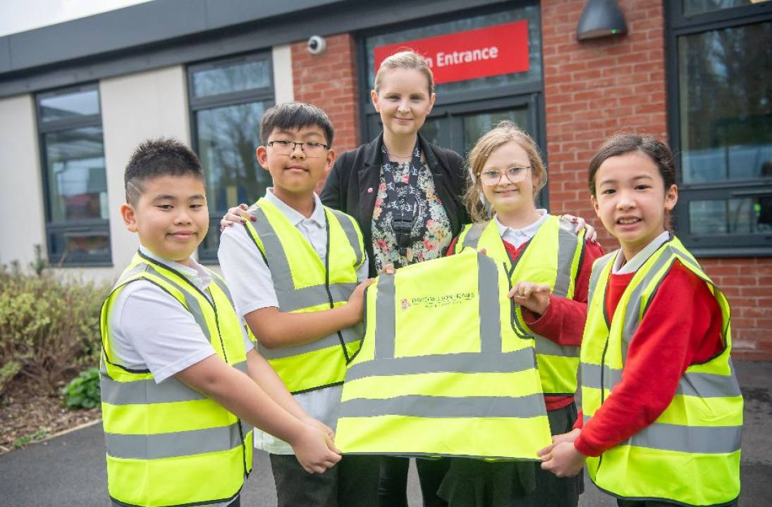 Nottinghamshire pupils receive hi-vis vests from homebuilder for Big Walk and Wheel